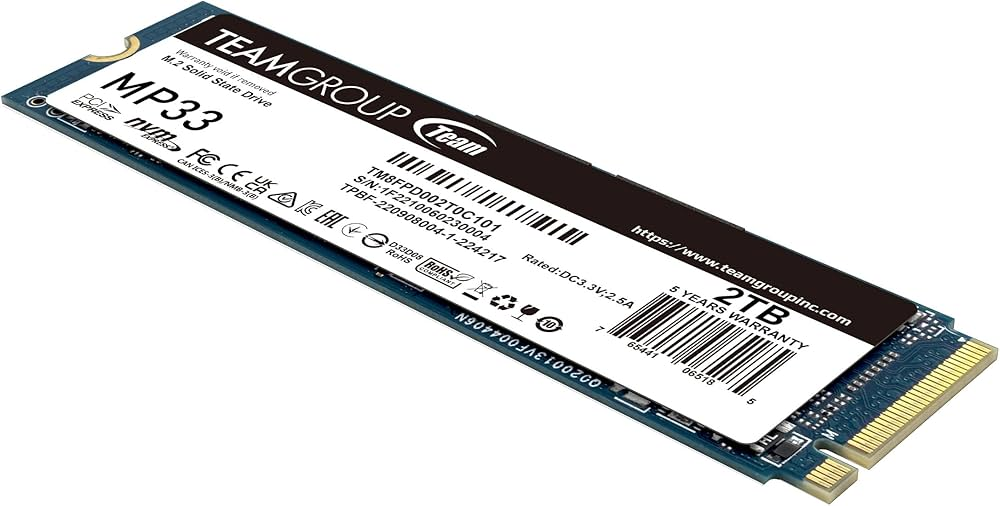 TeamGroup MP33 M.2 2TB 3D NAND NVMe TeamGroup MP33 M.2 2TB 3D NAND NVMe